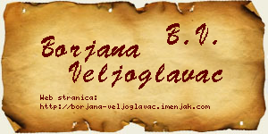 Borjana Veljoglavac vizit kartica
